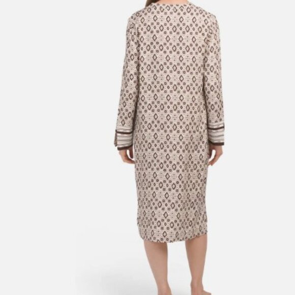 NWT HANRO Boho Print Button Front Nightgown Small Nightgown - Picture 2 of 3